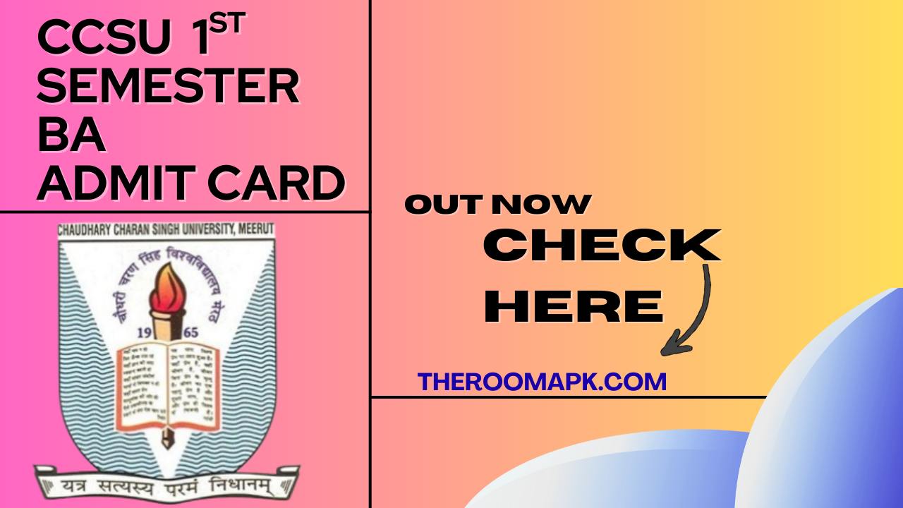 CCSU BA 1st Semester Admit Card